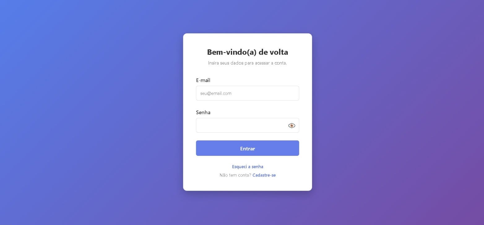Tela de Login